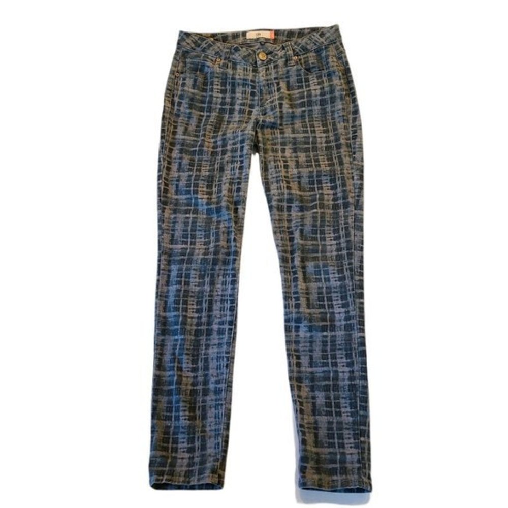 Cabi Women's Jeans Size 8 Curvy Skinny Style 3049 Stretch Blue Gray Mid Rise